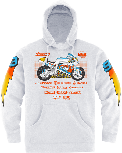 Gixxer Johnny Hoodie - White - Small - Lutzka's Garage