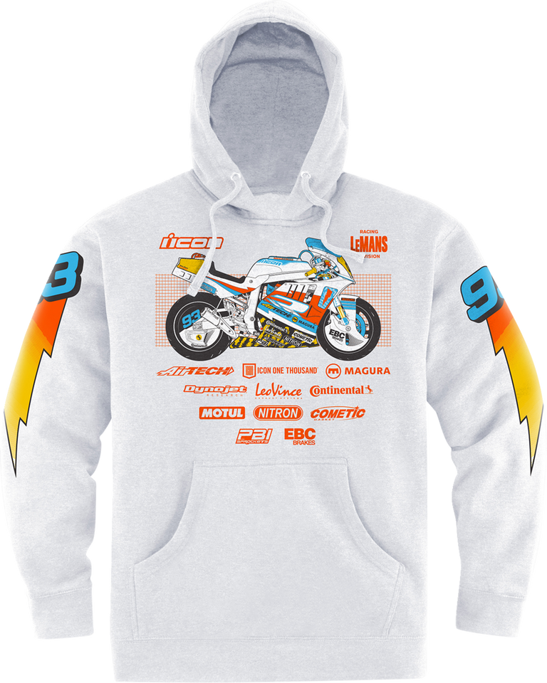 Gixxer Johnny Hoodie - White - Small - Lutzka's Garage