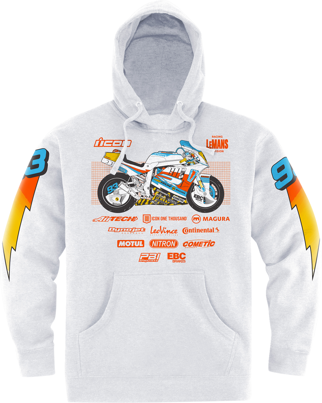 Gixxer Johnny Hoodie - White - Small - Lutzka's Garage