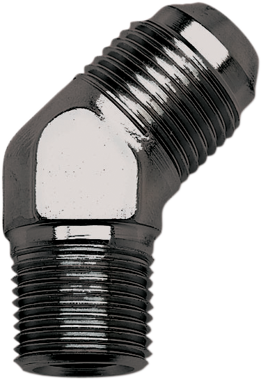 #3 Male Fitting - 1/8" NPT - 45° - Black - Lutzka's Garage