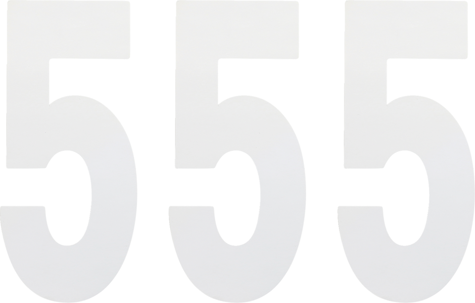 FX Number 5 - White - 8" - Lutzka's Garage