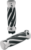 Grips - Twisted - Rubber - Cable - Chrome - Lutzka's Garage