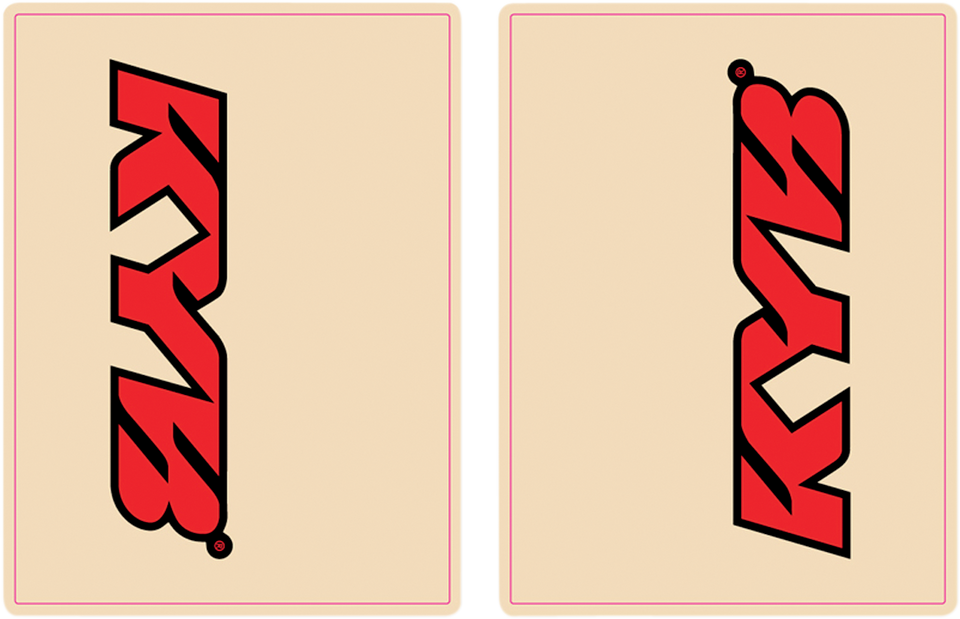 Upper Fork Decal - KYB - Red/Black - Lutzka's Garage