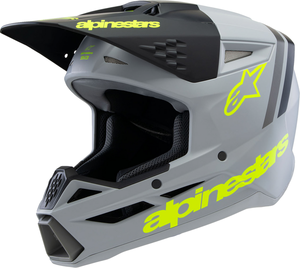 Youth Supertech M3 Helmet - Radium - Gray/Black/Yellow Fluo Matte - Small - Lutzka's Garage