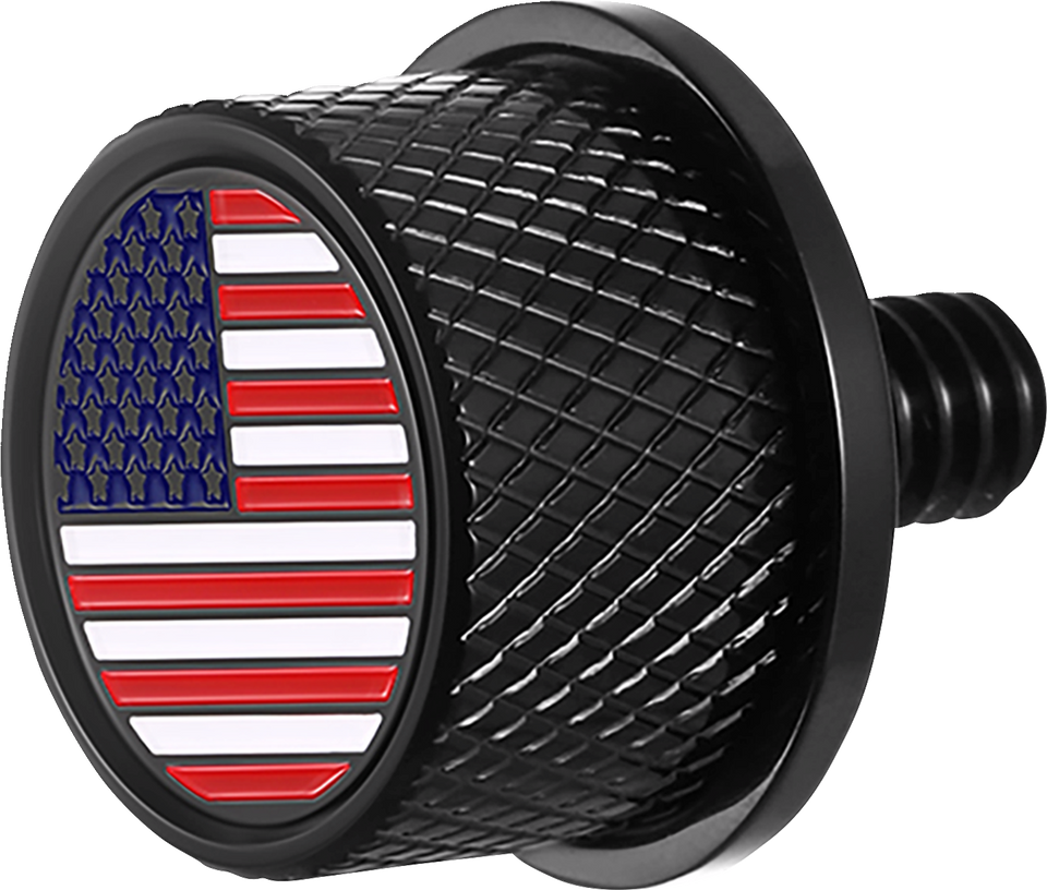 Seat Mounting Knob - Black - American Flag - Lutzka's Garage