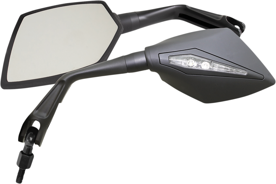 Mirror - Apex - Diamond - Black - Lutzka's Garage