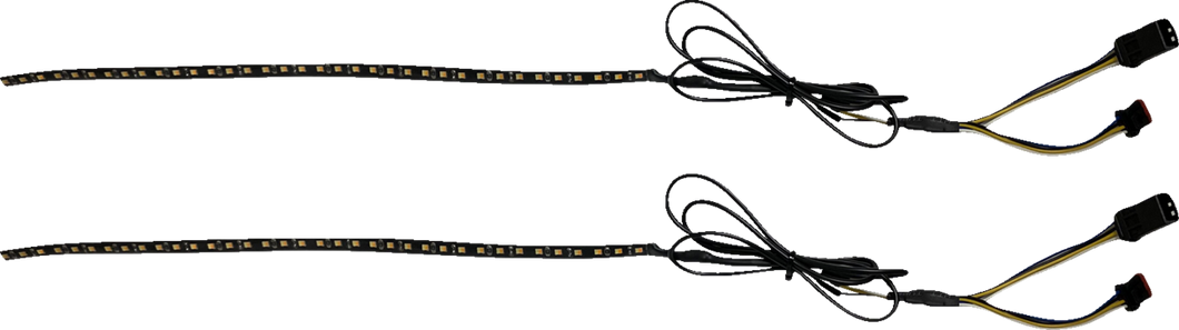 Dual Color Light Strips - Fairing - Amber/White - Lutzka's Garage