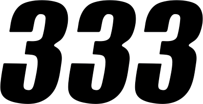 SX Plate Number - #3 - Black - 6" - Lutzka's Garage