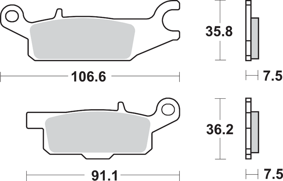 Off-Road Sintered Brake Pads - YFM