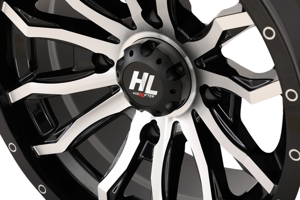 Wheel - HL21 - Front/Rear - Gloss Black w/Machined - 22x7 - 4/137 - 4+3 (+10 mm)