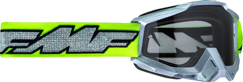 PowerBomb Goggles - Rocket - Silver Lime - Clear - Lutzka's Garage
