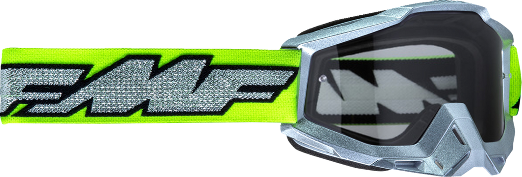 PowerBomb Goggles - Rocket - Silver Lime - Clear - Lutzka's Garage