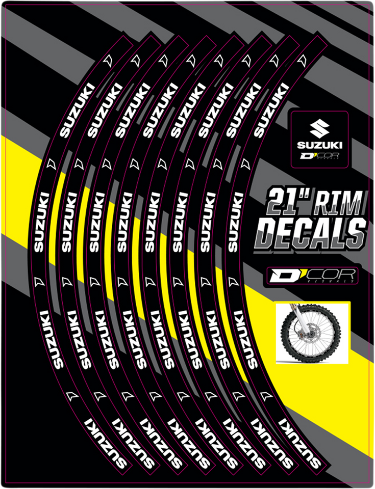 Rim Decal - Suzuki Logo - 21" Front
