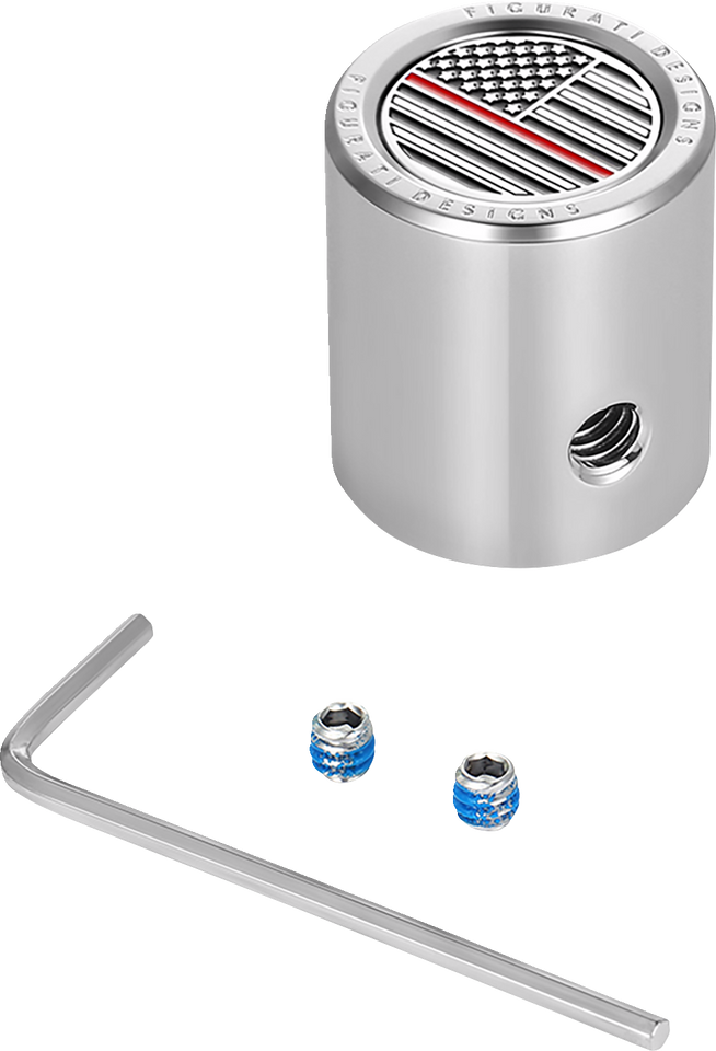 Heel-Toe Shifter Cover - Red Line American Flag - Stainless Steel - Lutzka's Garage