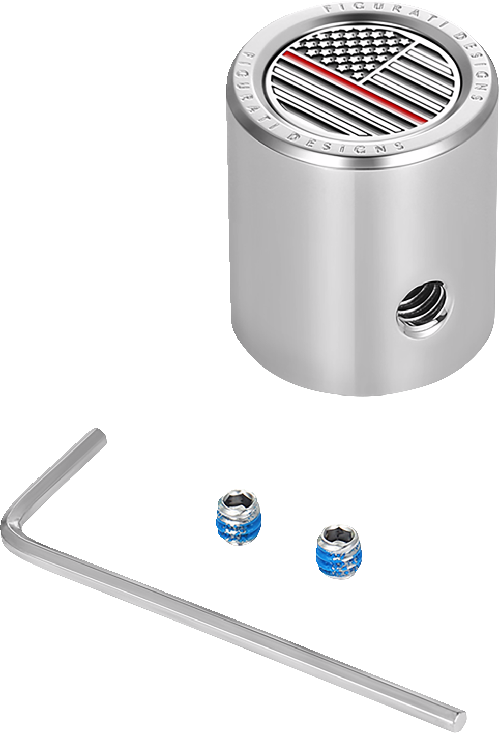 Heel-Toe Shifter Cover - Red Line American Flag - Stainless Steel - Lutzka's Garage