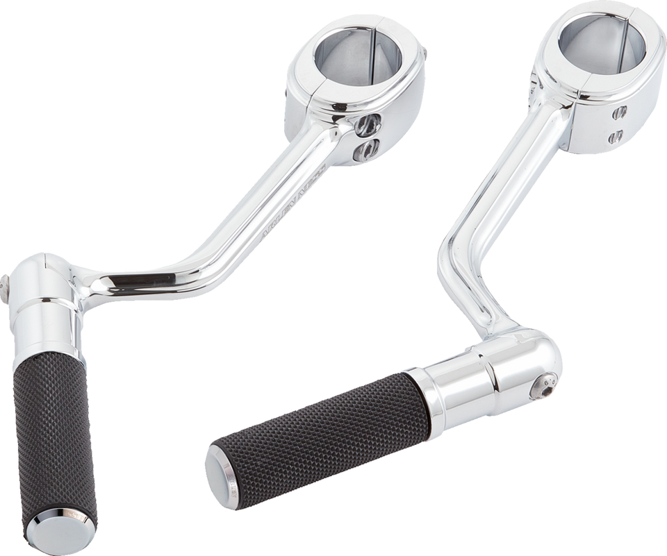 Forged Highway Peg Mounts w/ Pegs - Chrome - Lutzka's Garage