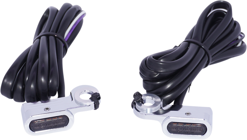 Marker Lights - Amber/White - Smoke Lens - Chrome - Lutzka's Garage