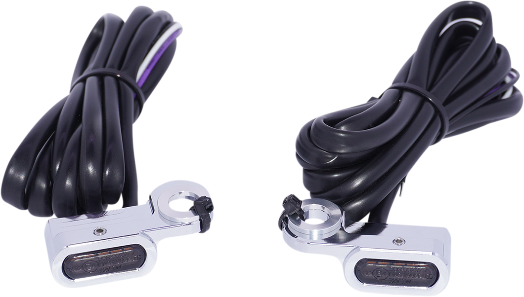 Marker Lights - Amber/White - Smoke Lens - Chrome - Lutzka's Garage