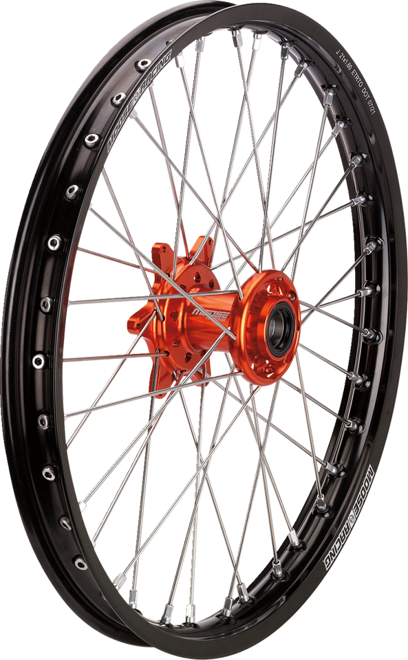 Wheel Assembly - SX-1 - Complete - Front - Black Wheel/Orange Hub - 21x1.6 - KTM