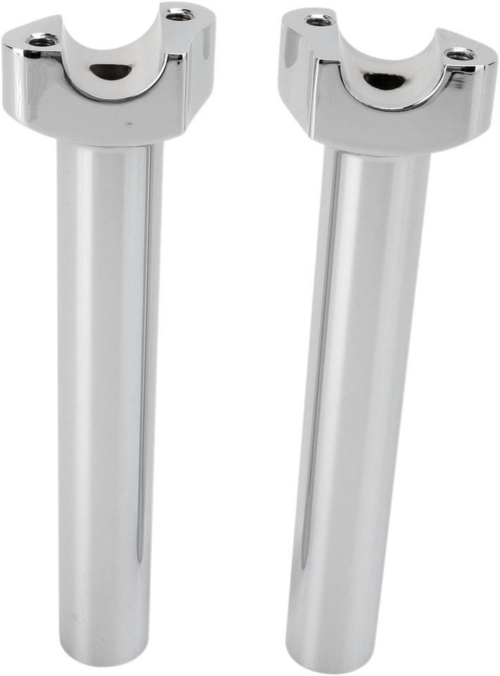 Risers - Straight - 8" - Chrome - Lutzka's Garage