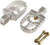 Serrated Footpegs - Silver- Short
