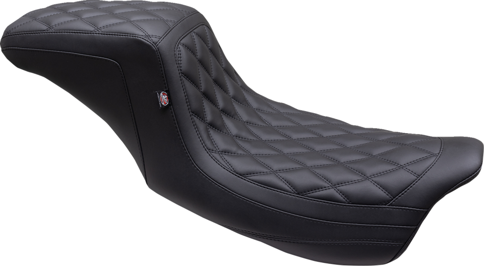 One Piece 2-Up Squareback Seat - Double Diamond - Black Stitch - FL 08-23