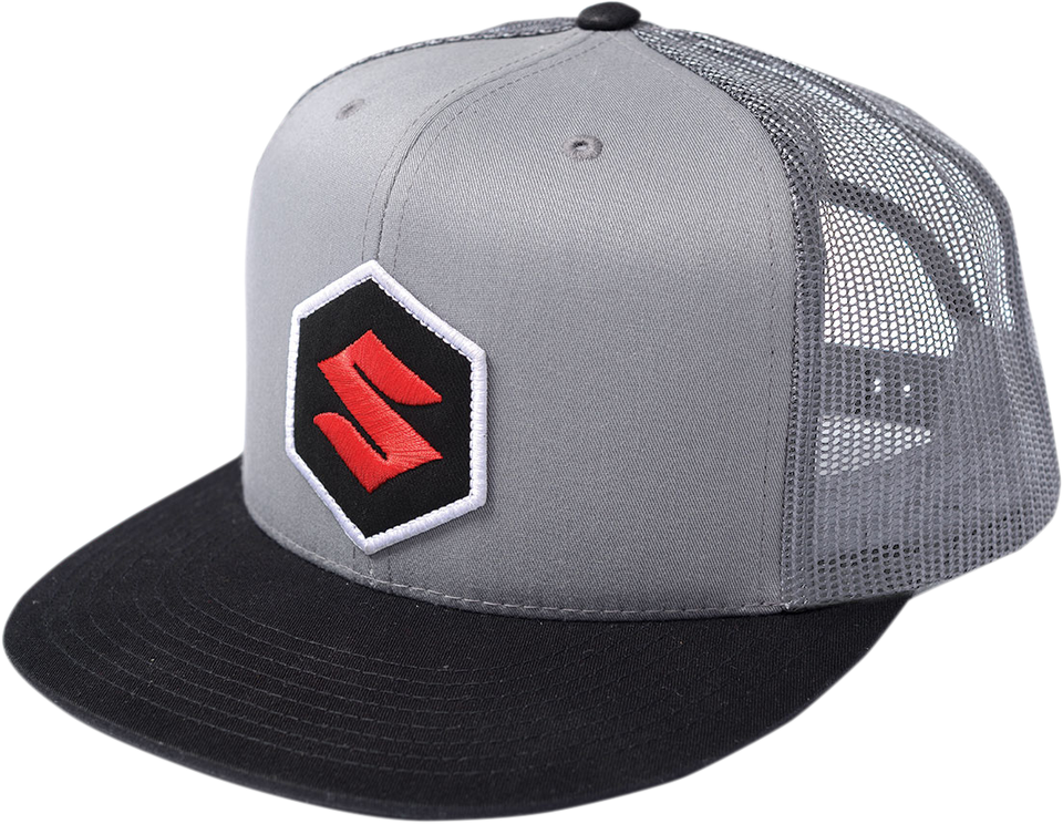 Suzuki Mark Snapback Hat - Black/Gray - Lutzka's Garage
