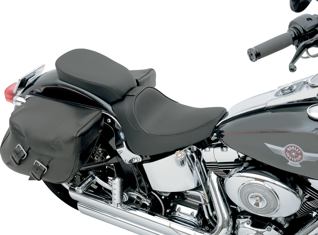 Rear Solo Seat - Wide - Smooth - FXST/FLST 00-06 - Lutzka's Garage