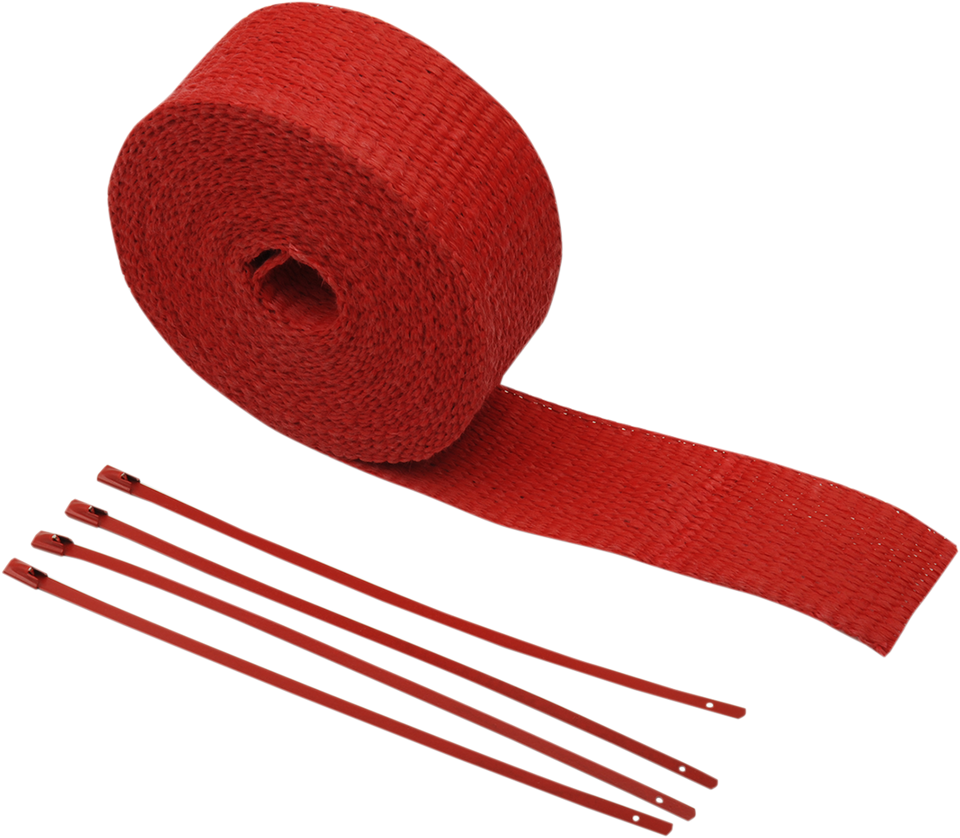 Fiberglass Exhaust Wrap Kit - Red - 2" x 25 - Lutzka's Garage
