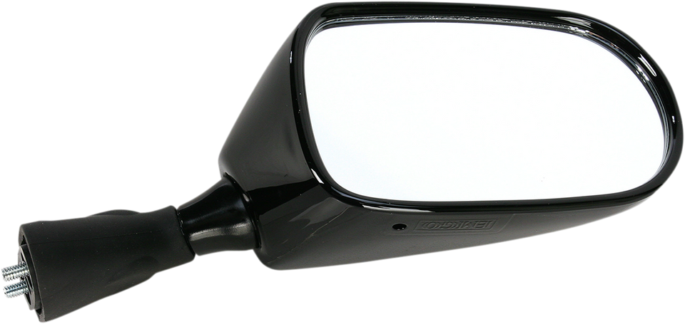 Mirror - Side View - Oval - Black - Right - Lutzka's Garage