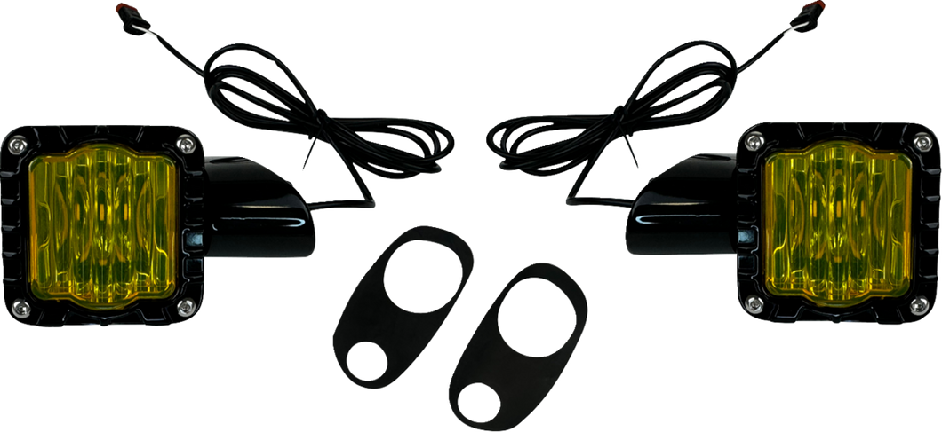 LED Turn Signals - Black -Yellow Lens - Road Glide