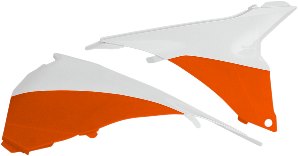 Airbox Cover - White/Orange - Lutzka's Garage