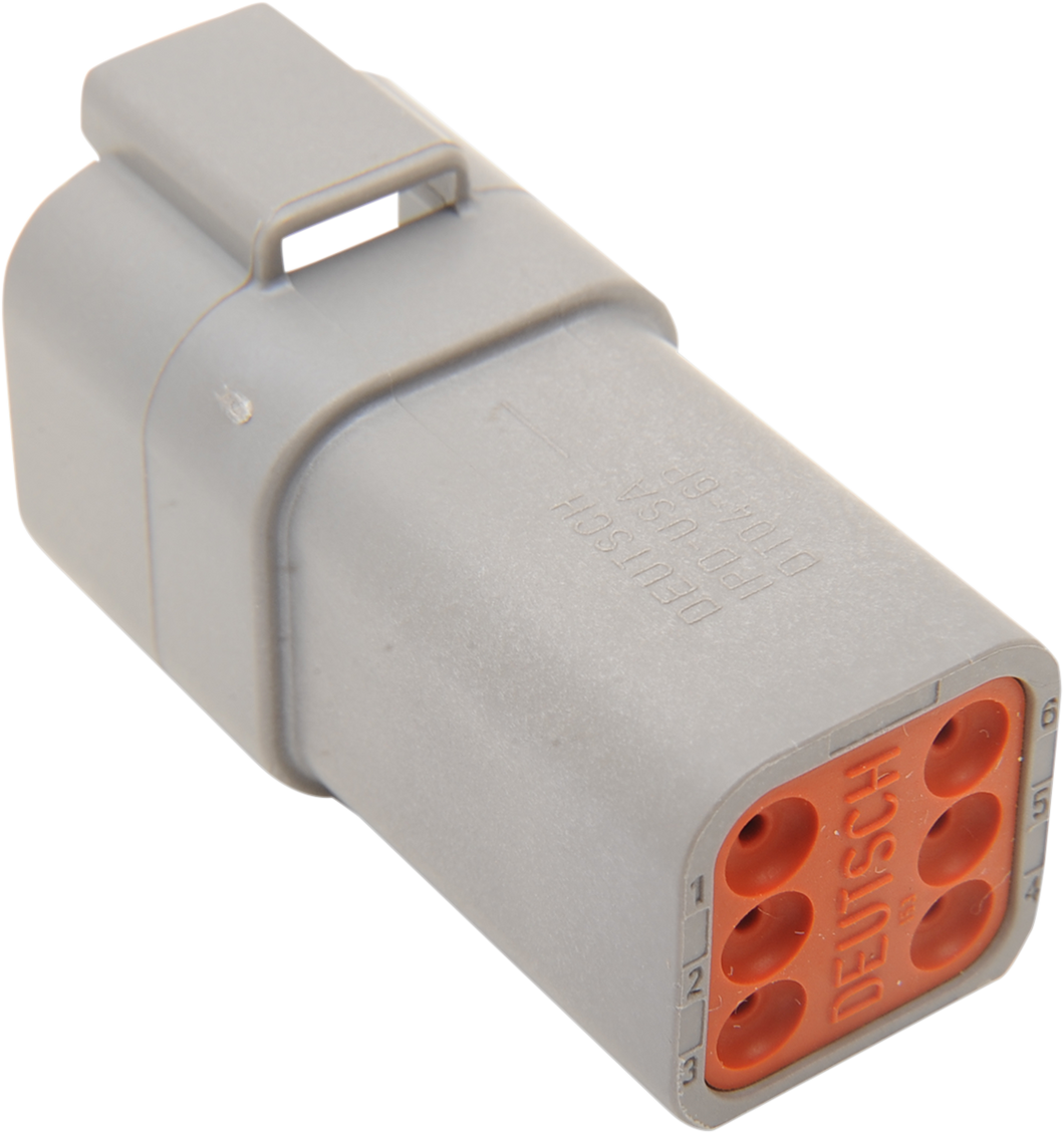 Deutsch Receptacle - 6 Pin - Gray - Lutzka's Garage