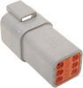 Deutsch Receptacle - 6 Pin - Gray - Lutzka's Garage
