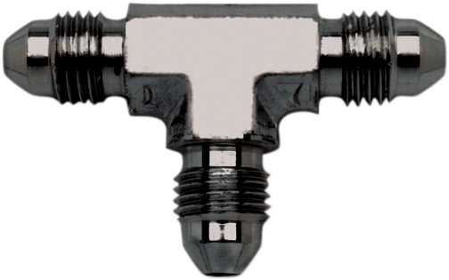 #3 Male Tee Fitting - Black - Lutzka's Garage