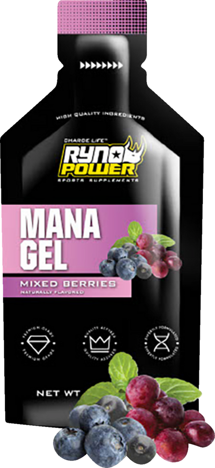 Mana Performance Gel - Mixed Berries - 12 Pack with Display Caddy