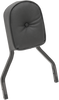 Sissy Bar Pad - Short - Pillow W/Piping - Black - Lutzka's Garage