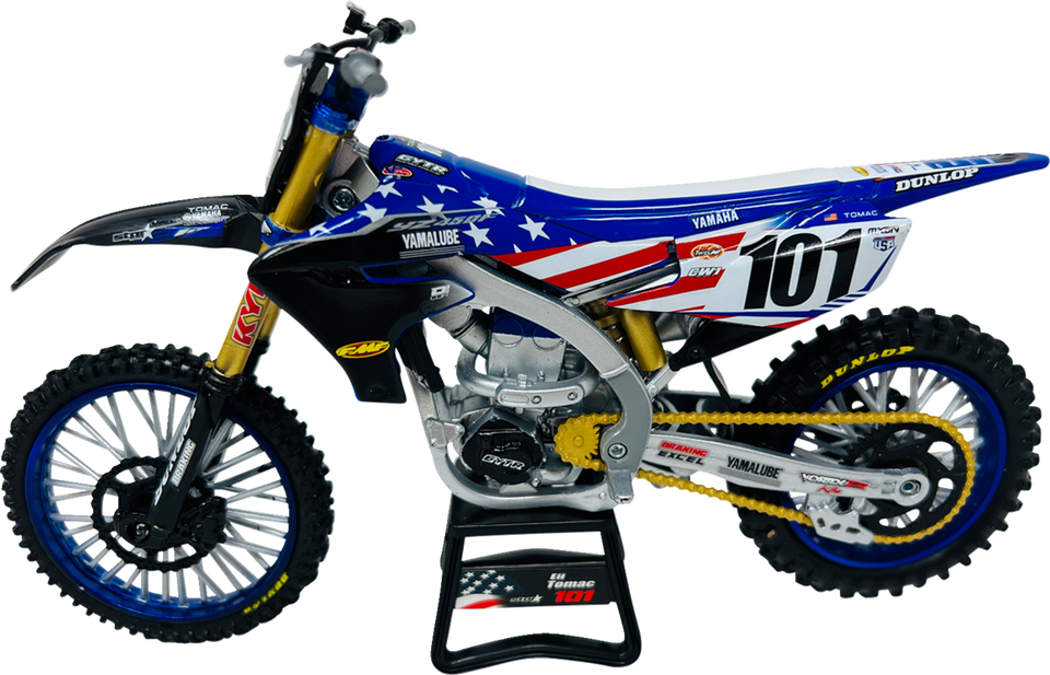 Yamaha YZ450F Motocross of Nations Bike - Eli Tomac - 1:12 Scale - Red/Blue/Yellow