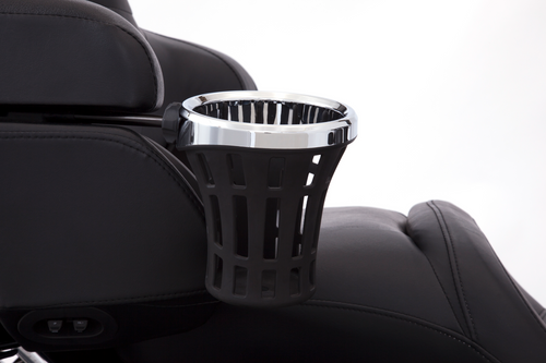 Drink Holder - Ball Mount - Passenger - Chrome - Lutzka's Garage