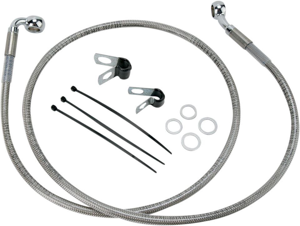 Brake Line - Front - +4" - Stainless Steel - Lutzka's Garage