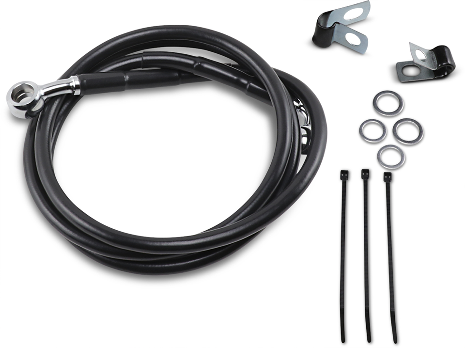 Brake Line - Front - Black - +8" - Lutzka's Garage
