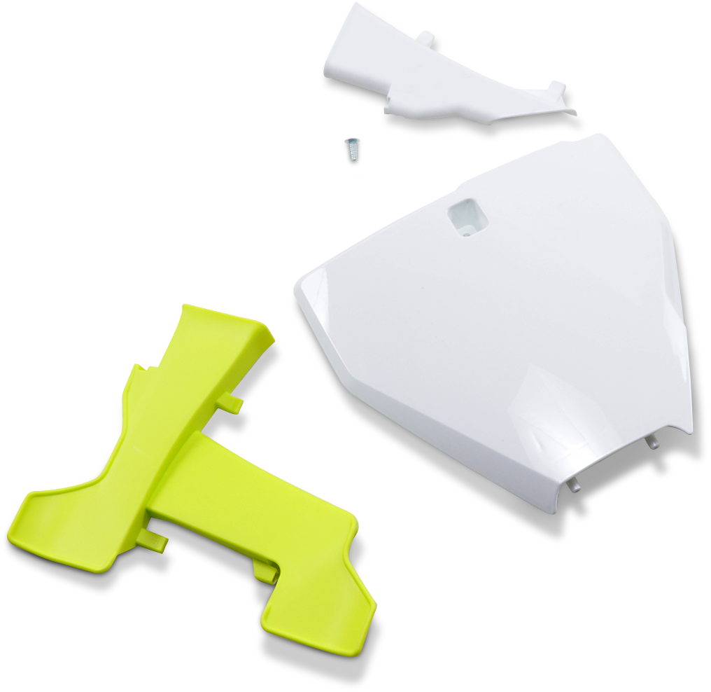 Front Number Plate - With Extension - White - Lutzka's Garage