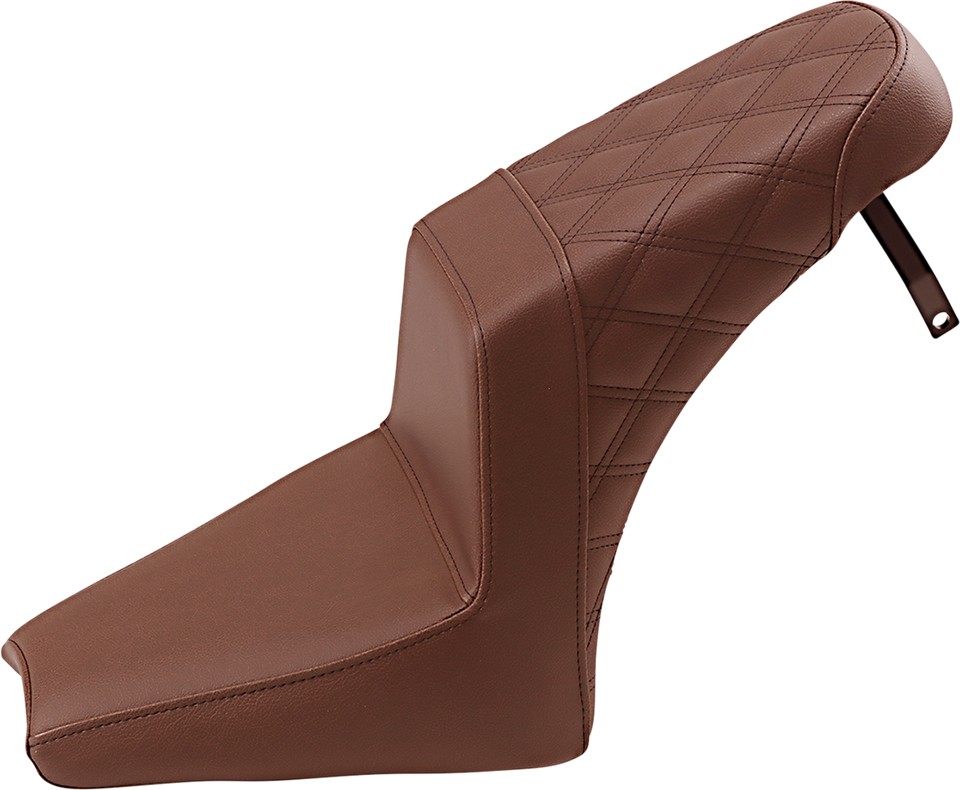 Step-Up Seat - Front Smooth/Rear Lattice - Brown - Scout Bobber - Lutzka's Garage