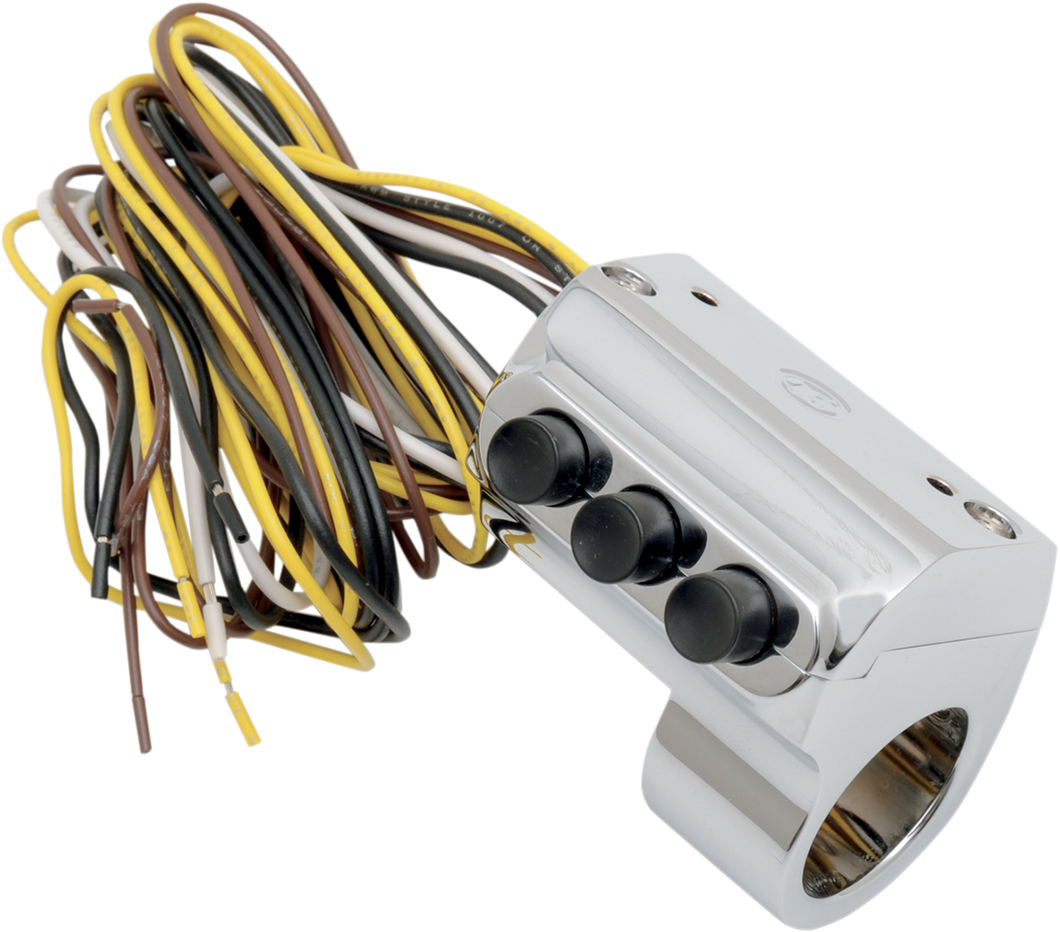 Switch Assembly - Left Side - Three Button - Hydraulic Clutch - Chrome - Lutzka's Garage