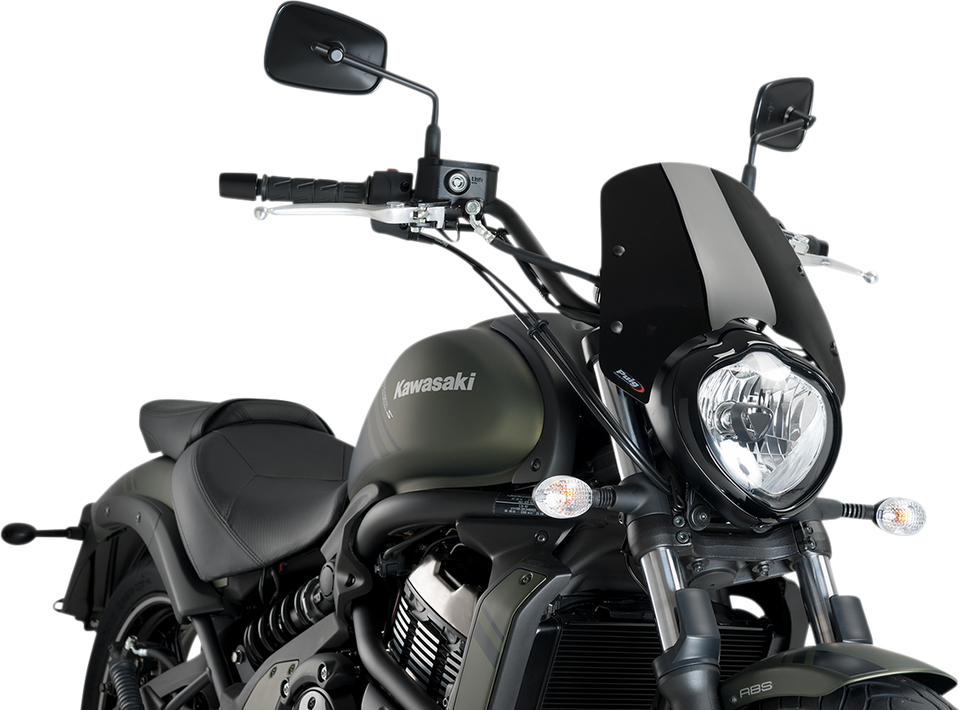 New Generation Windscreen - 12-1/4" - Black - Vulcan - Lutzka's Garage