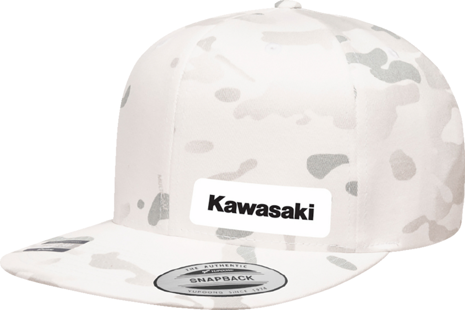 Kawasaki Snapback Hat - Camo White - Lutzka's Garage