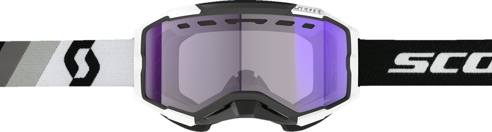 Fury Snow Cross Goggle - Premium Black/White - Light Sensitive Blue Chrome