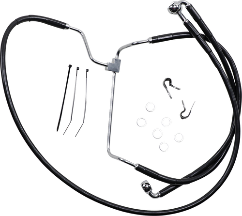 Brake Line - Front - Black - +8