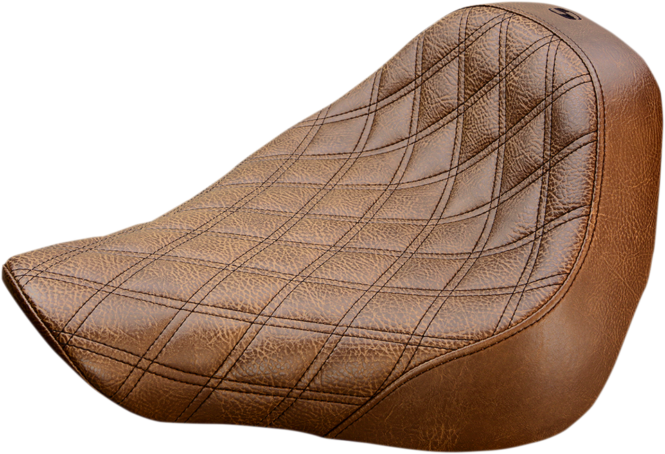 Renegade Solo Seat - Lattice Stitched - Brown - FL/FX 18-23 - Lutzka's Garage