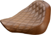 Renegade Solo Seat - Lattice Stitched - Brown - FL/FX 18-23 - Lutzka's Garage